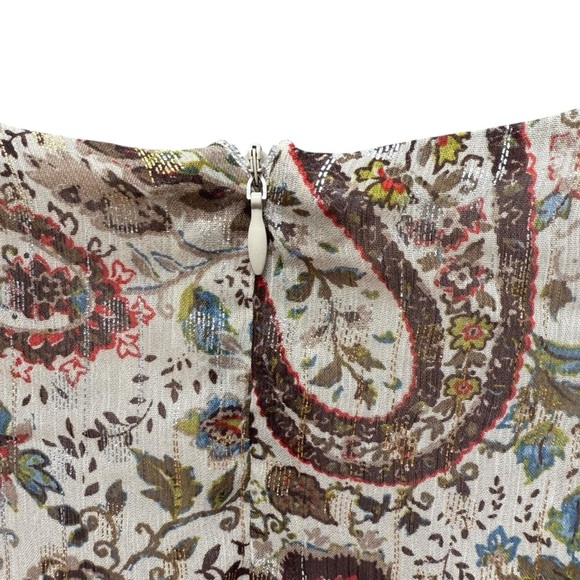 MSK Women's Paisley-Print Flutter-Sleeve Maxi Dress L Wedding Guest Office Wear - Picture 12 of 16